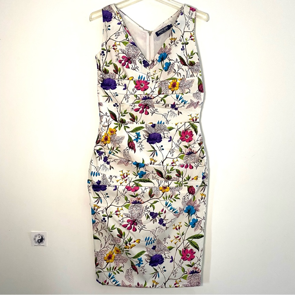 Samantha Sung Floral Sleeveless Midi Dress - Size 6 Preowned